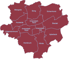 Karte Bezirksvertretungen Dortmund